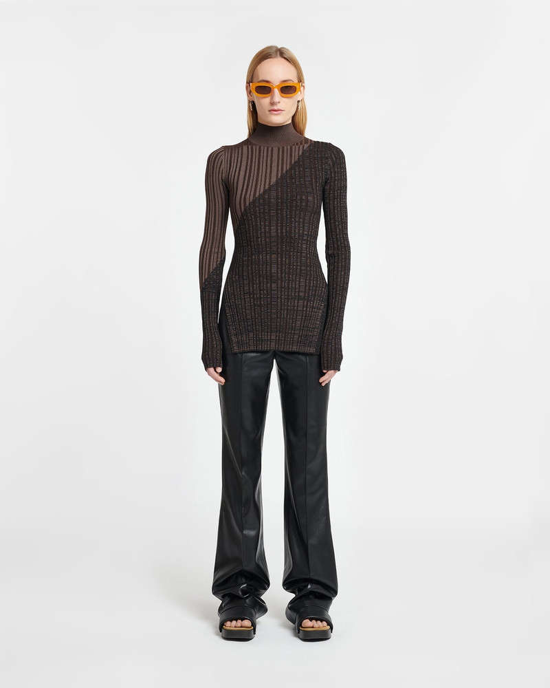 Nanushka Ribbed Merino Wool Turtleneck Top outlook