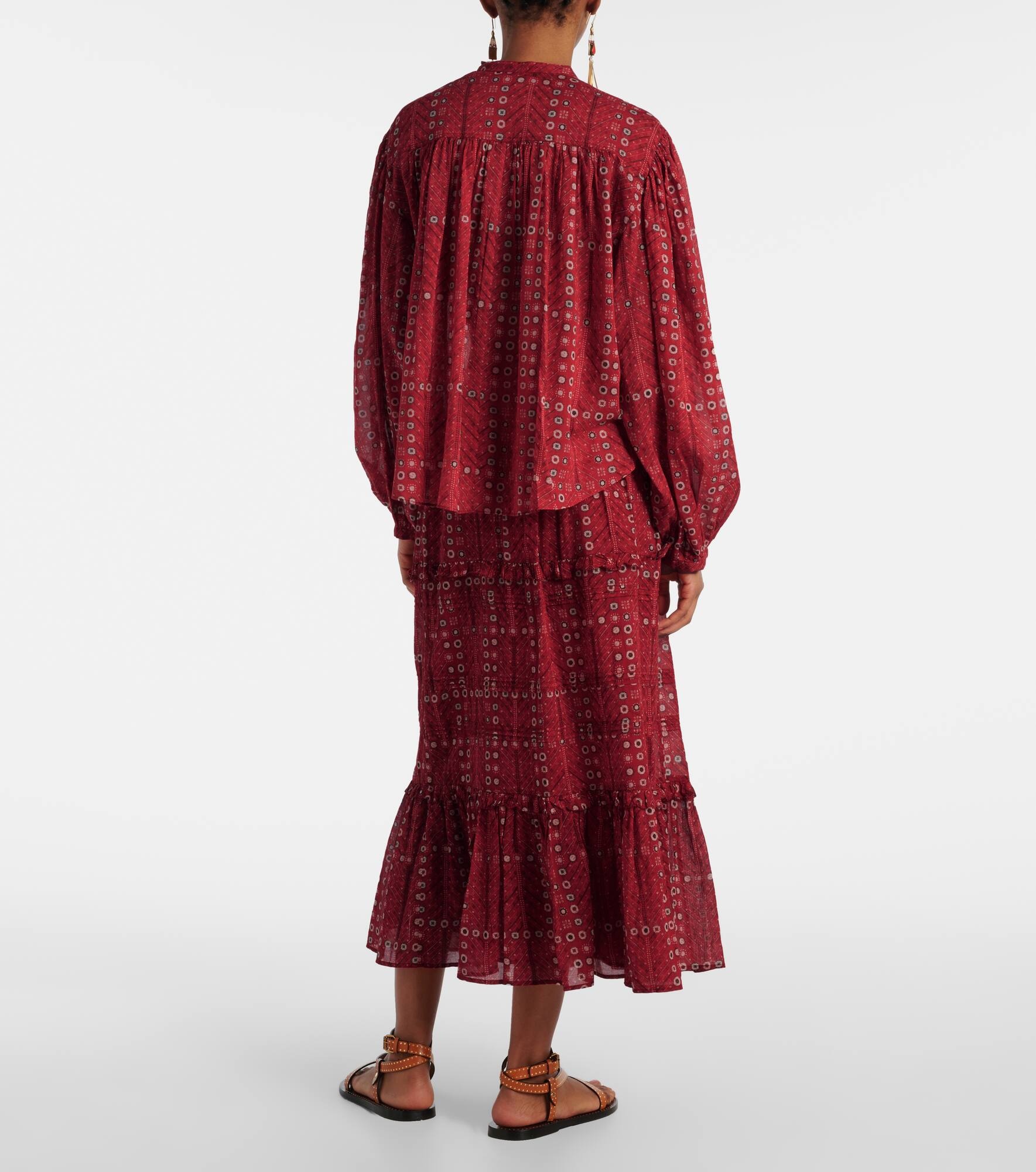 Salika printed cotton blouse - 3
