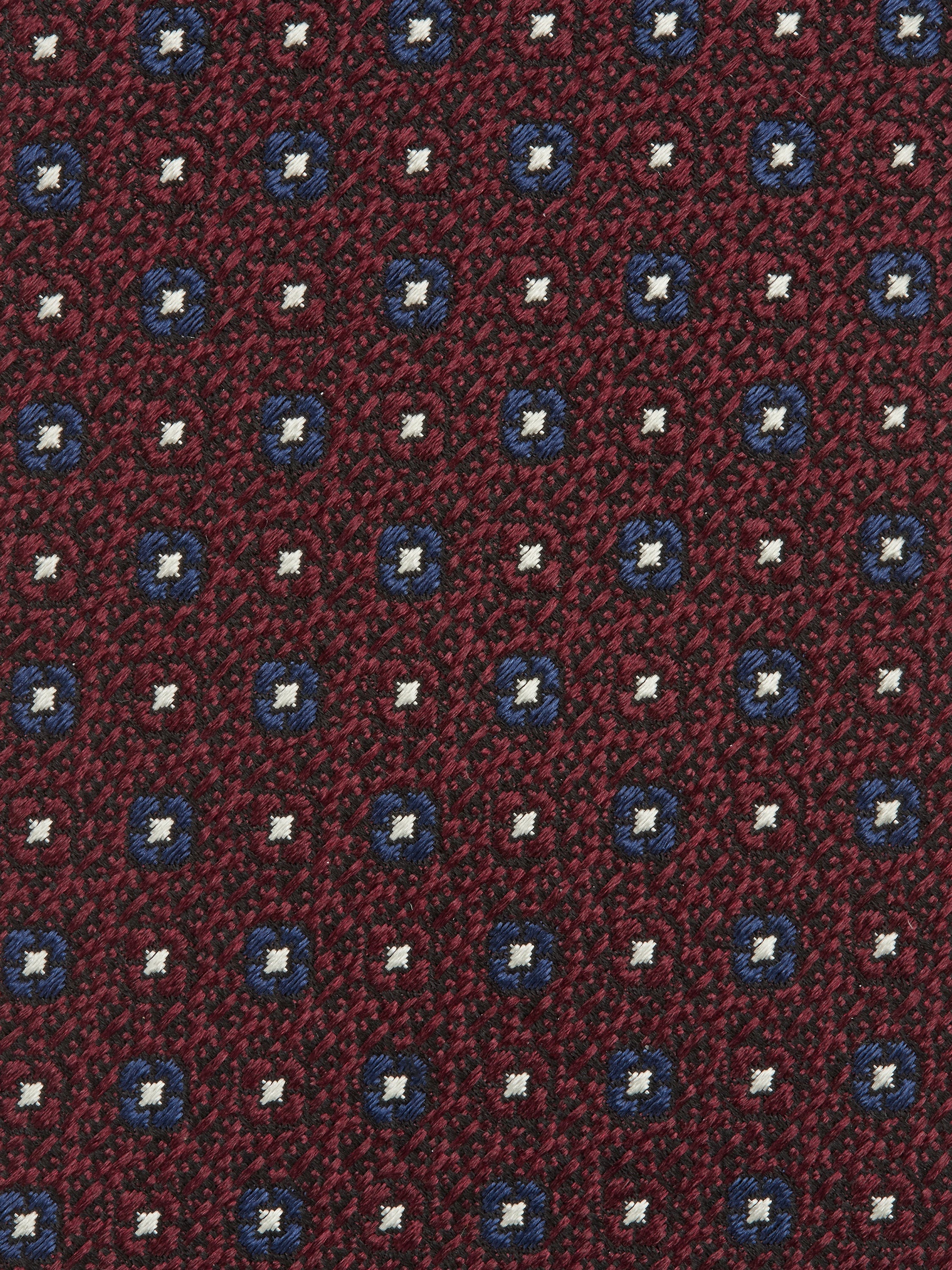 BURGUNDY SILK TIE - 2
