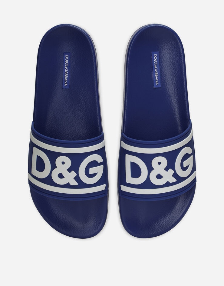 Rubber beachwear sliders with DG logo - 4