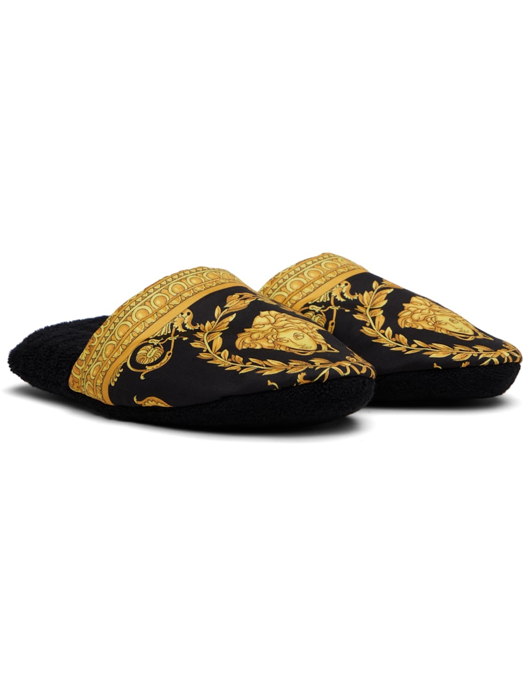 Black 'I Heart Baroque' Slippers - 4