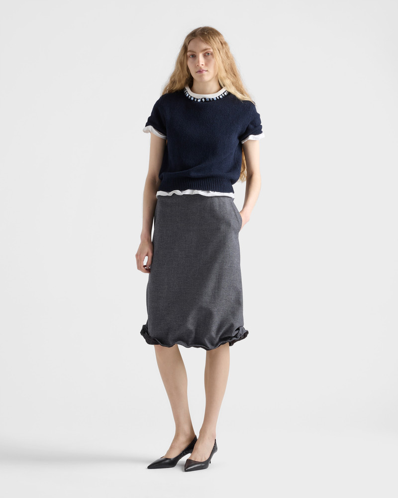 Prada Wool and cashmere crew-neck sweater outlook