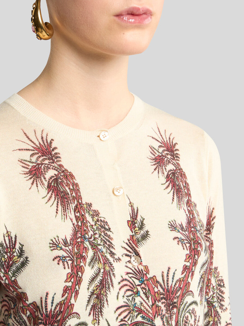 Etro SILK AND CASHMERE CARDIGAN WITH PLACED PRINT outlook