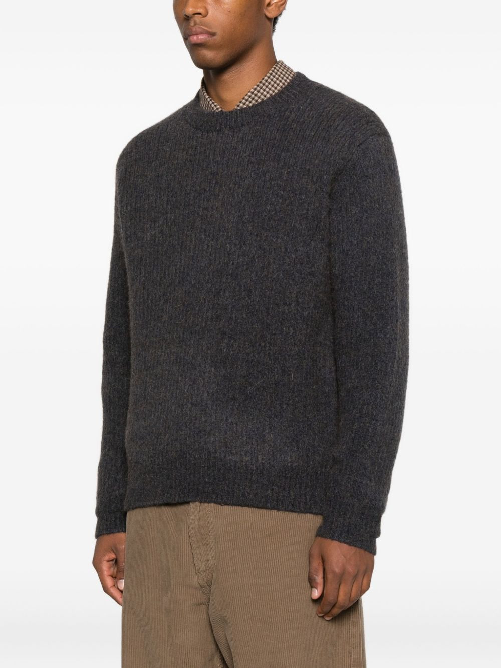 ribbed crew-neck sweater - 3