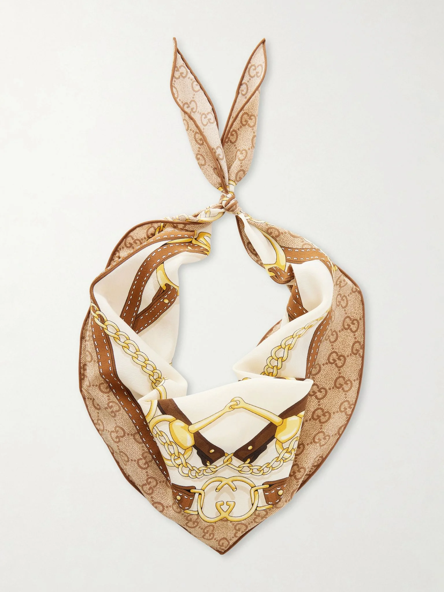Printed silk-twill scarf Multi - 1