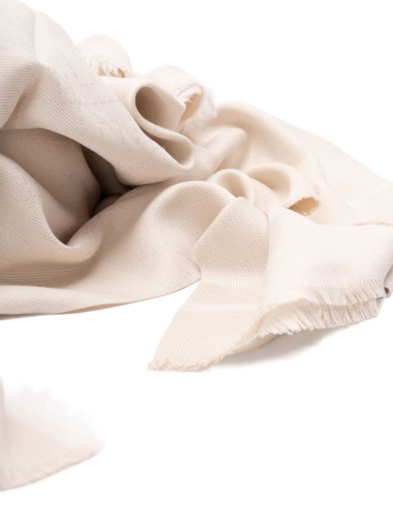 ribbed frayed-edge scarf 3