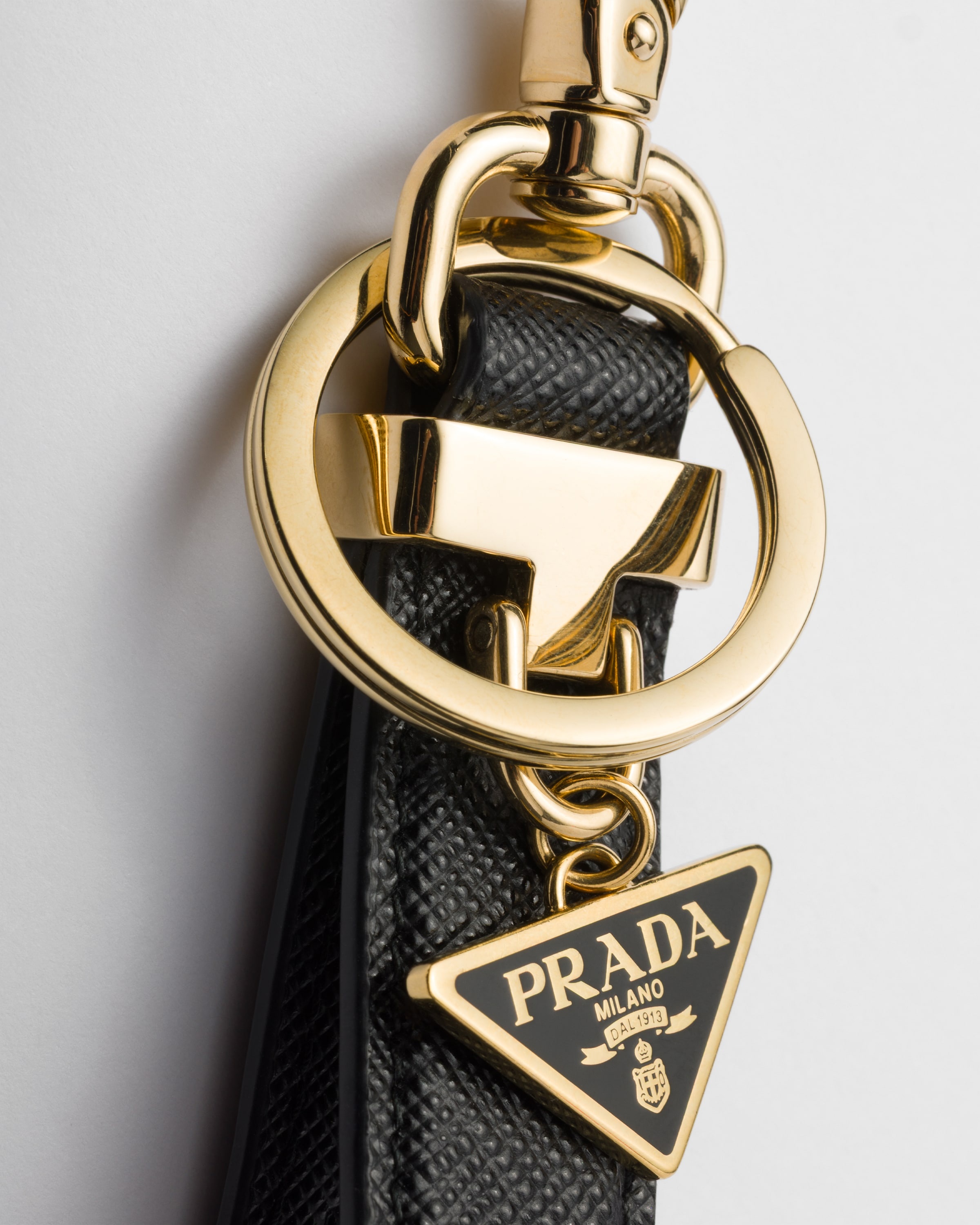 Saffiano leather key ring - 2