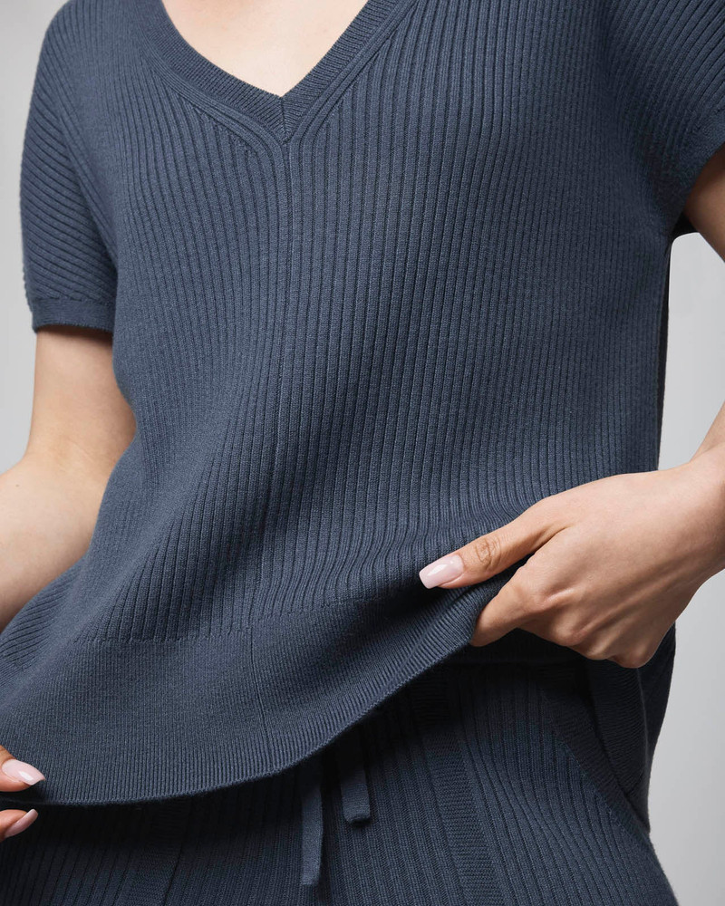 Splendid Georgie Cashblend Short Sleeve Sweater outlook