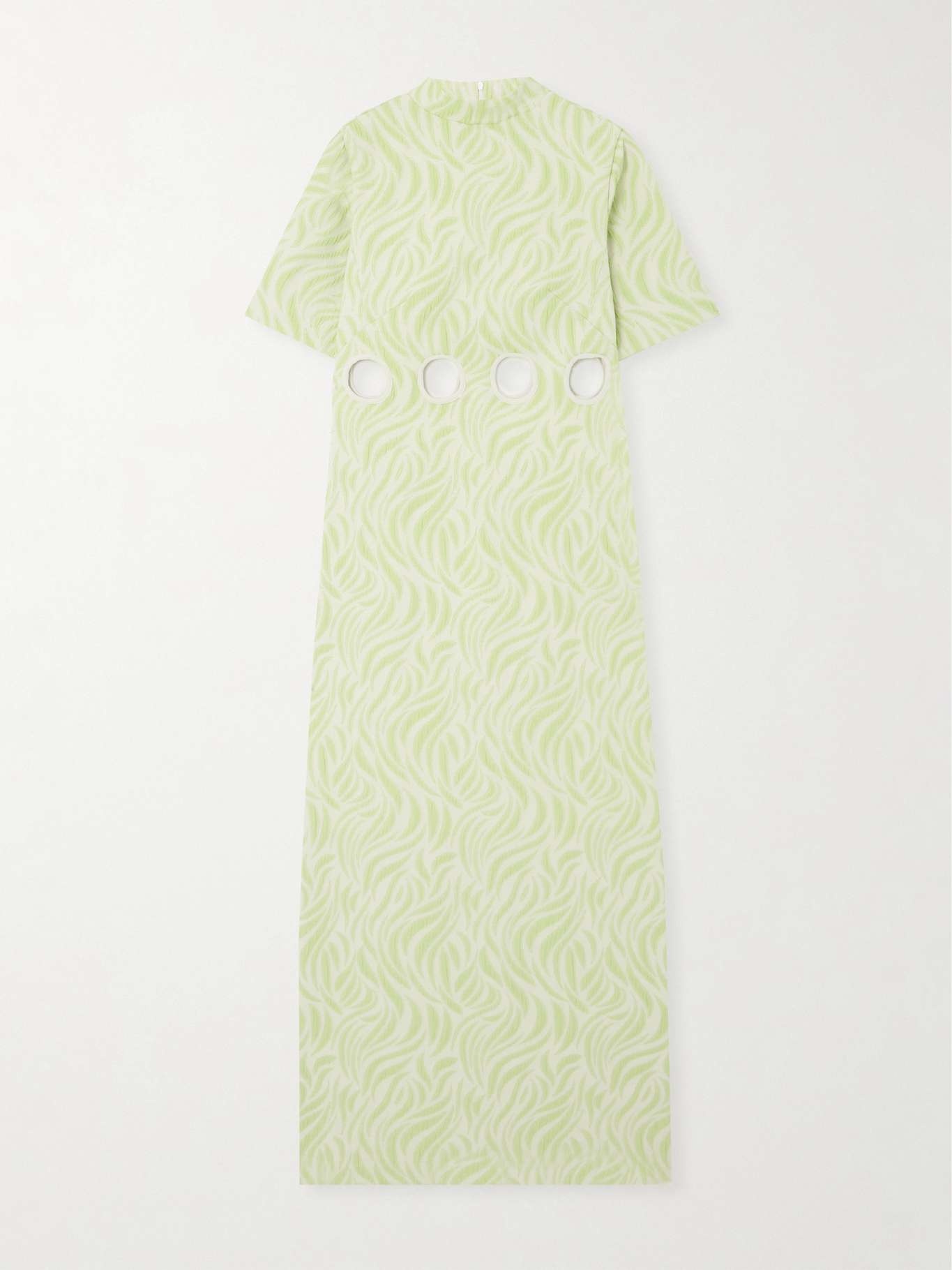 Yayoi cutout appliquéd faille maxi dress - 1