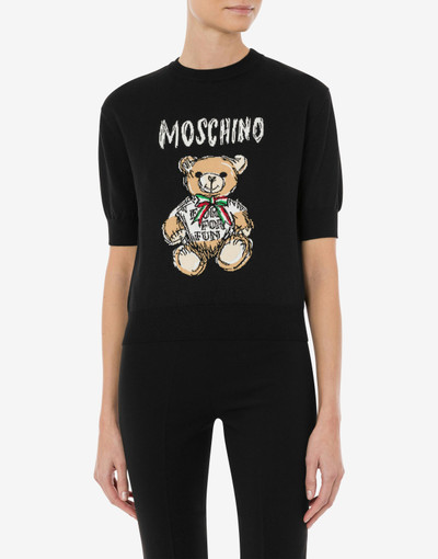 Moschino DRAWN TEDDY BEAR KNITTED TOP outlook
