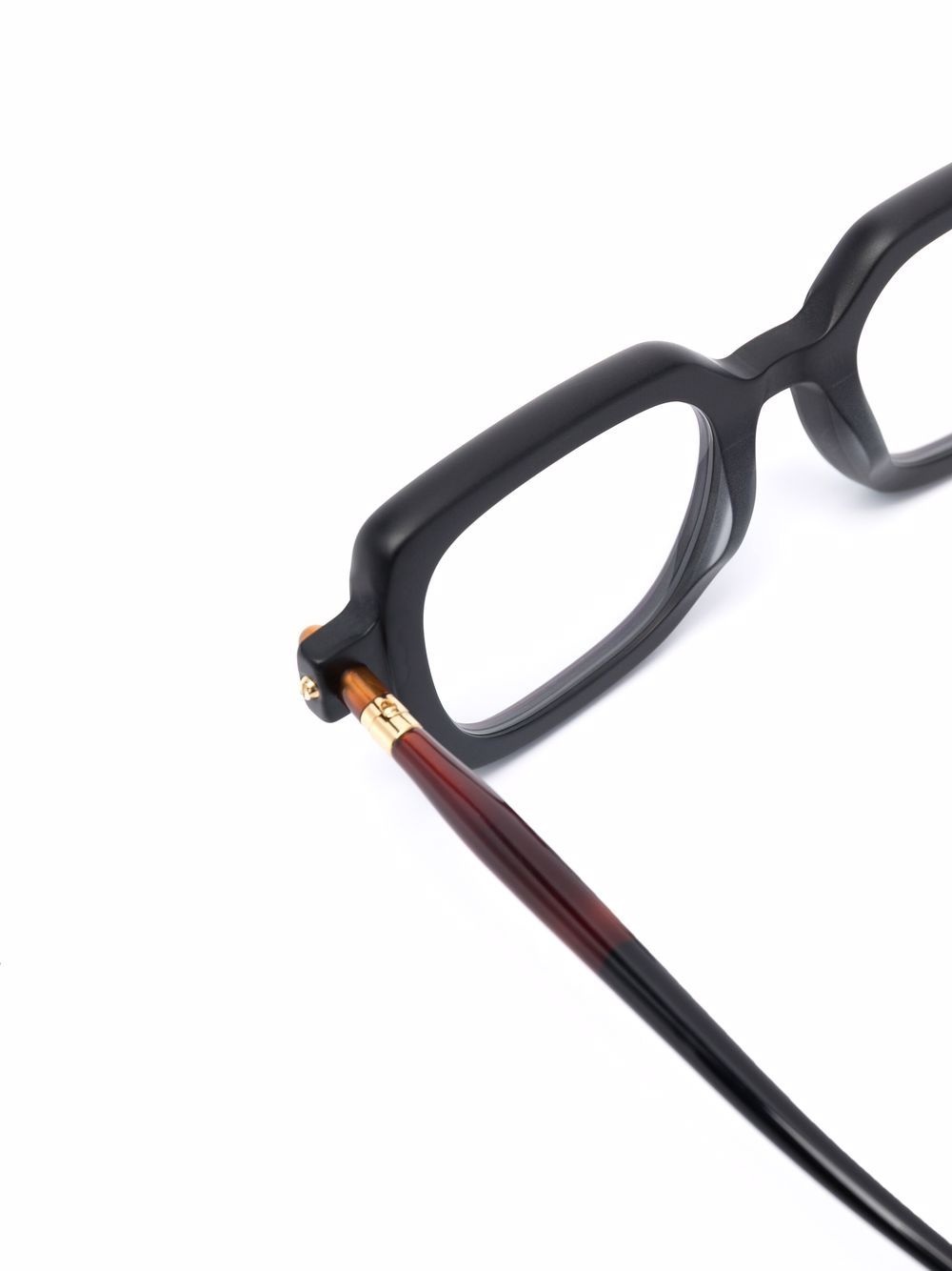 tortoiseshell-effect square-frame glasses - 3