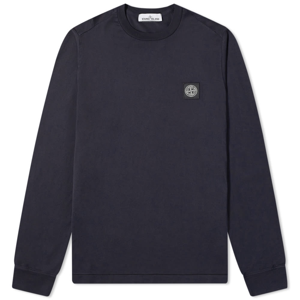 Stone Island Long Sleeve Patch Logo Tee - 1