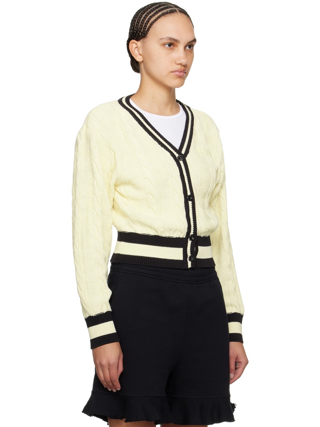 Off-White Heart & Cable Cardigan - 2
