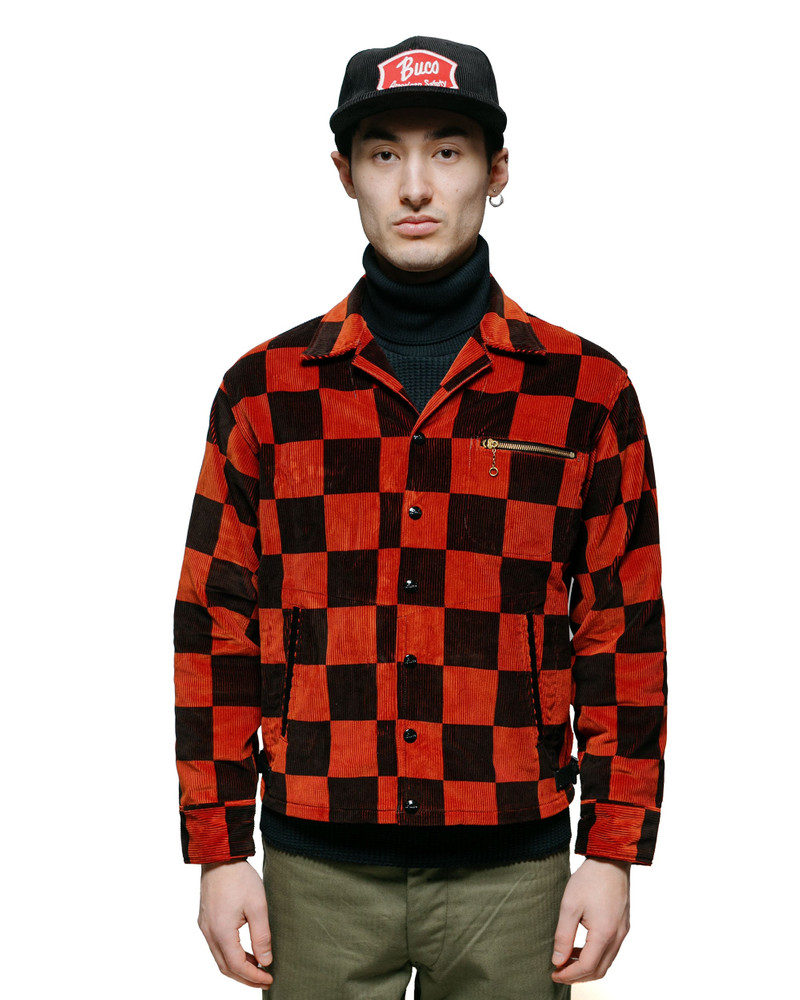The Real McCoys BJ23103 Buco Checkered Corduroy Jacket Orange/Black outlook