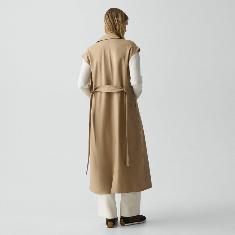 Theory Double-Breasted Belt Dress in Wool-Blend Flannel outlook