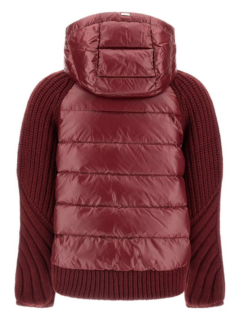 Herno hooded ribbed jacket outlook