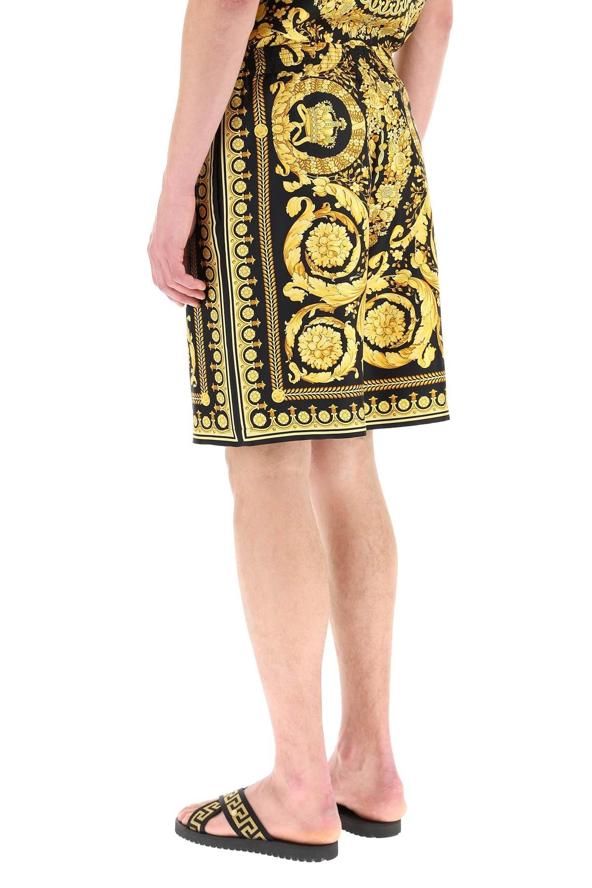 SILK SHORTS WITH HERITAGE BAROQUE PRINT - 4