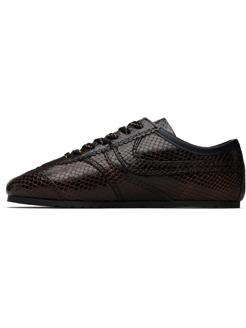 Dries Van Noten Brown Leather Sneakers outlook