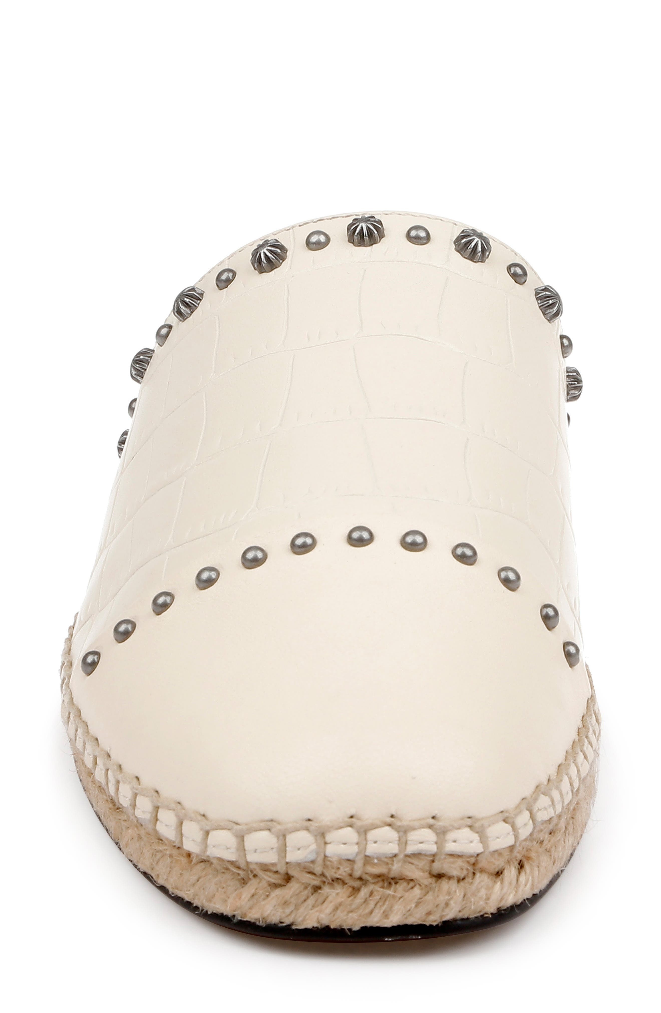 L'AGENCE Helenor Croc Embossed Mule in Ecru at Nordstrom - 4