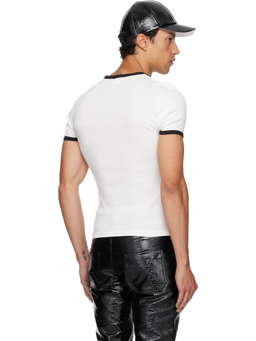 White Signature Contrast T-shirt - 3