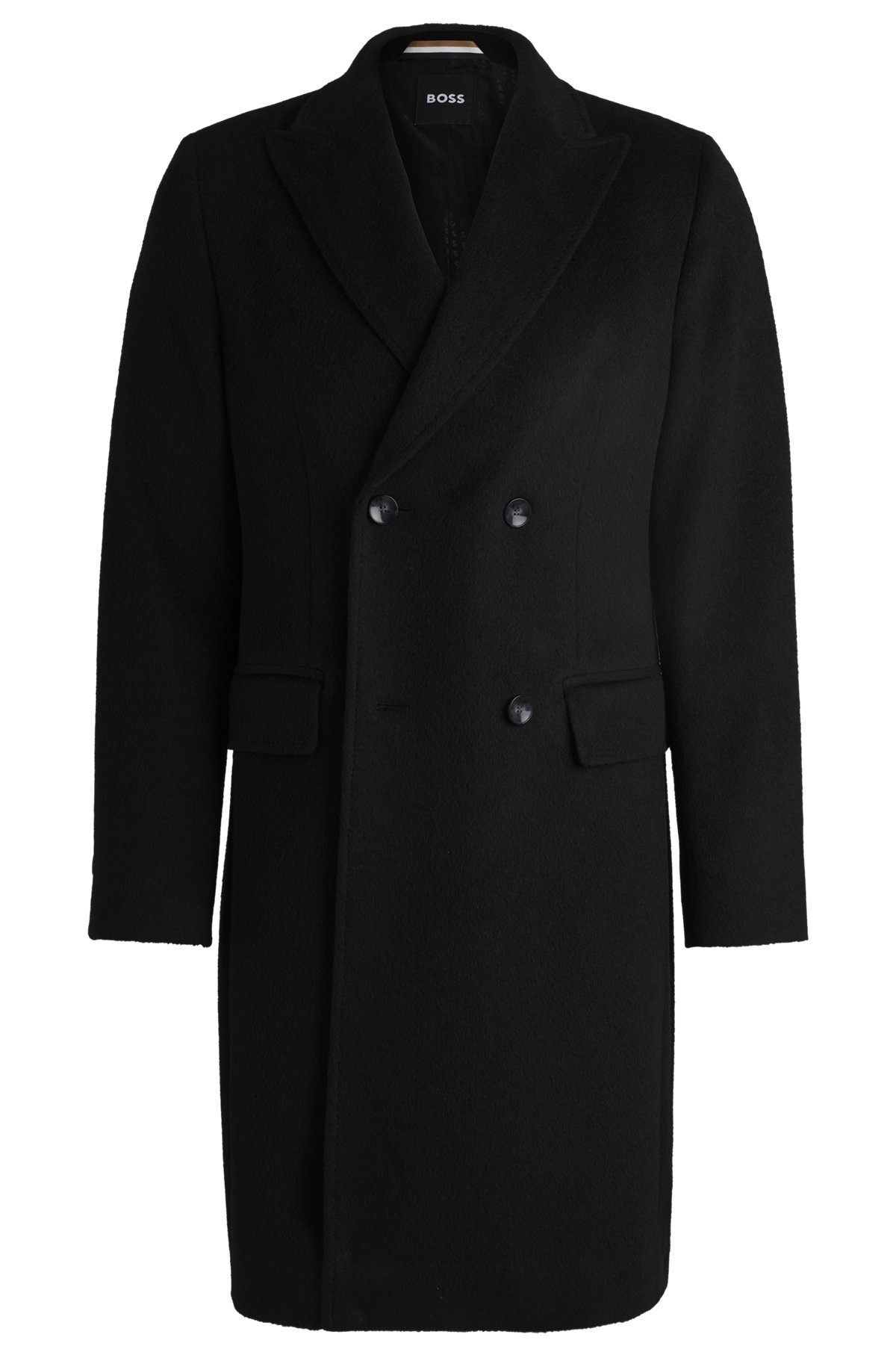 DOUBLE-BREASTED COAT IN AN ALPACA BLEND - 1