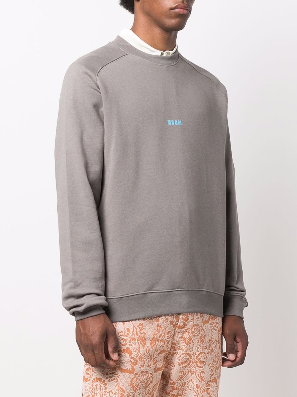 logo-print cotton sweatshirt - 3