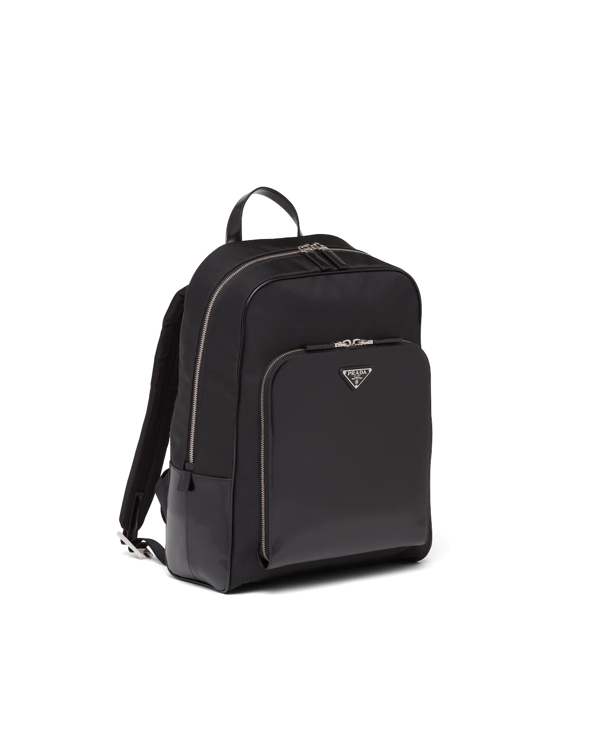 Re-Nylon and leather backpack - 3