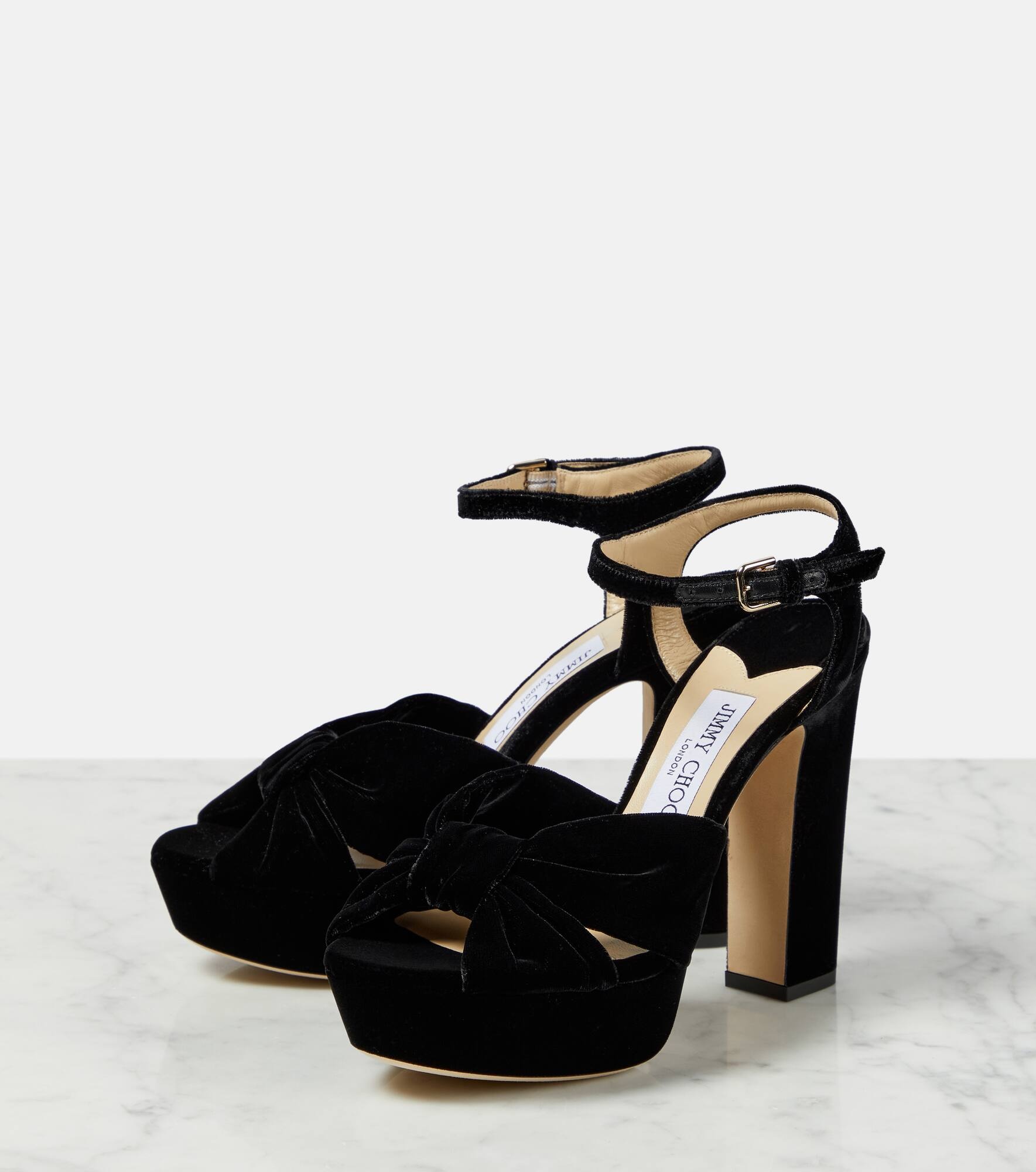 Heloise 120 velvet platform sandals - 5