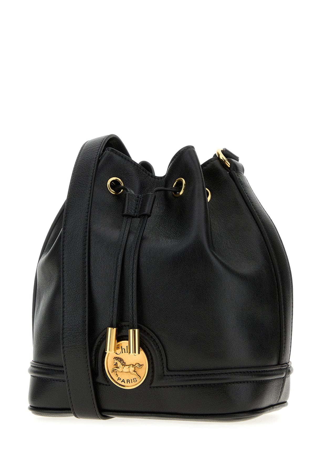 Black leather bucket bag - 2