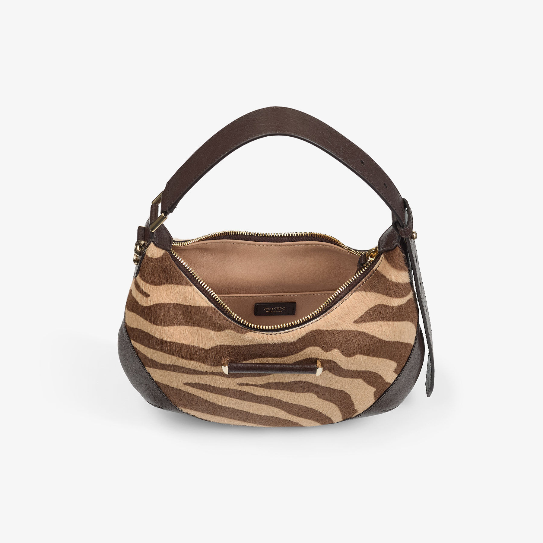 Bar Hobo S
Natural Zebra Print Pony Leather Shoulder Bag - 5