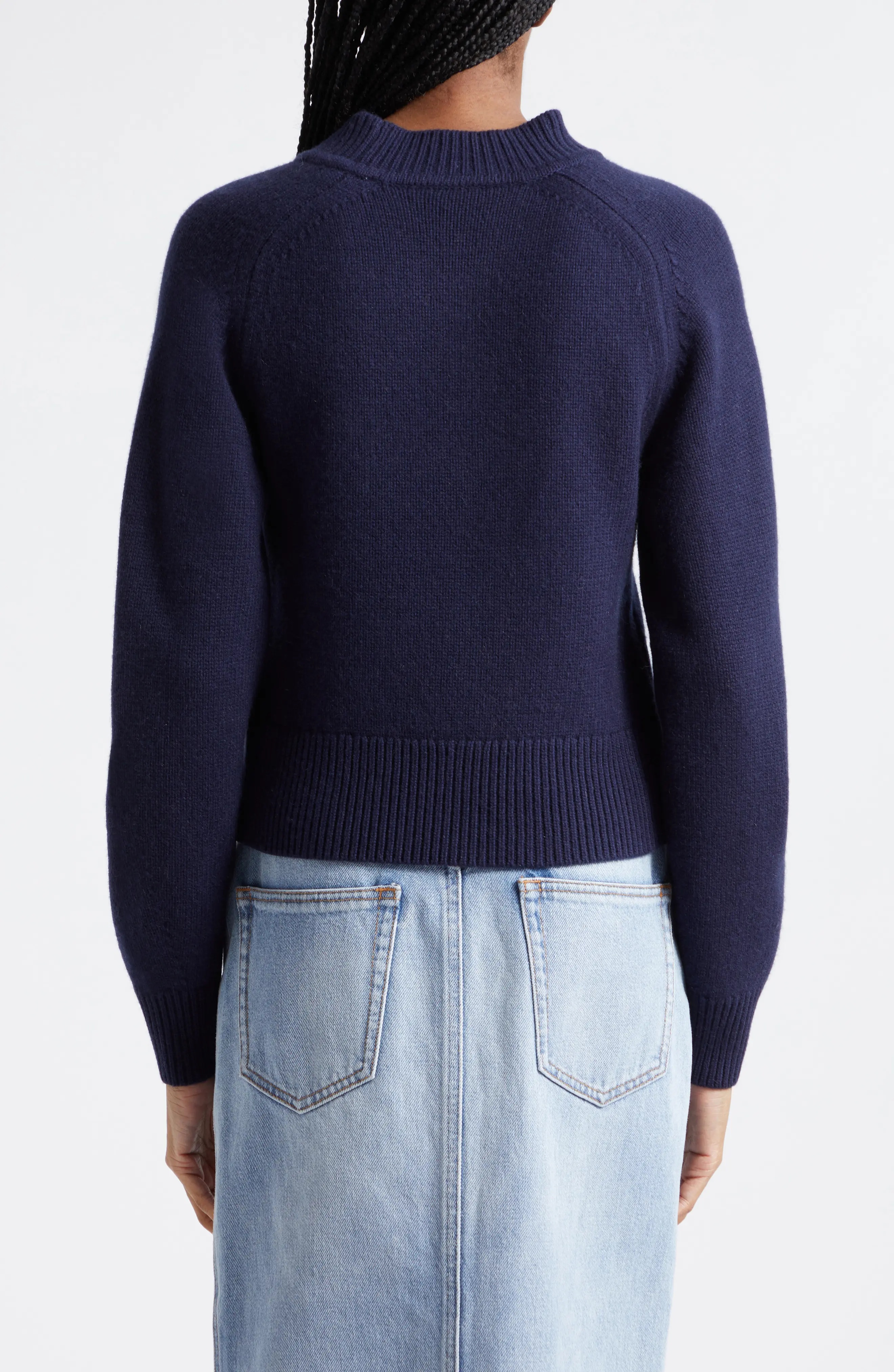 Leandra Merino Wool & Cashmere Crewneck Sweater - 2