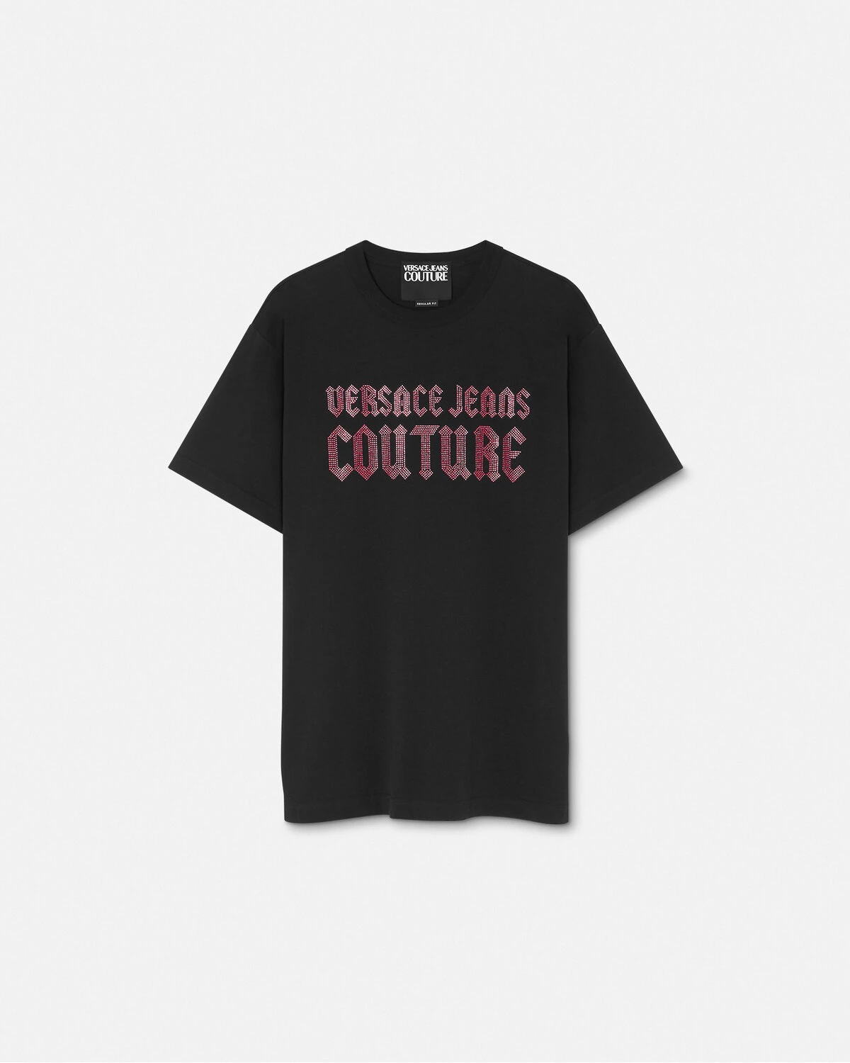 Tシャツ・カットソー VERSACE JEANS GOTHIC LOGO T-SHIRT VERSACE JEANS COUTURE Crystal Gothic Logo Regular-Fit T