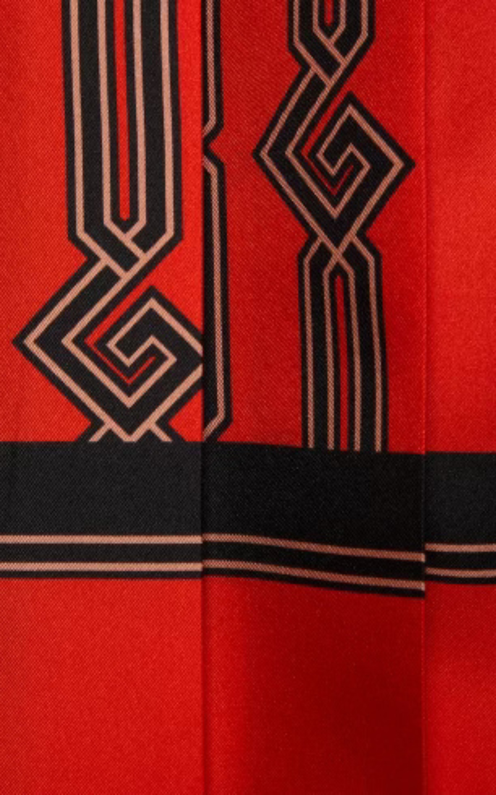 Square G Chain Print Silk Dress - 6