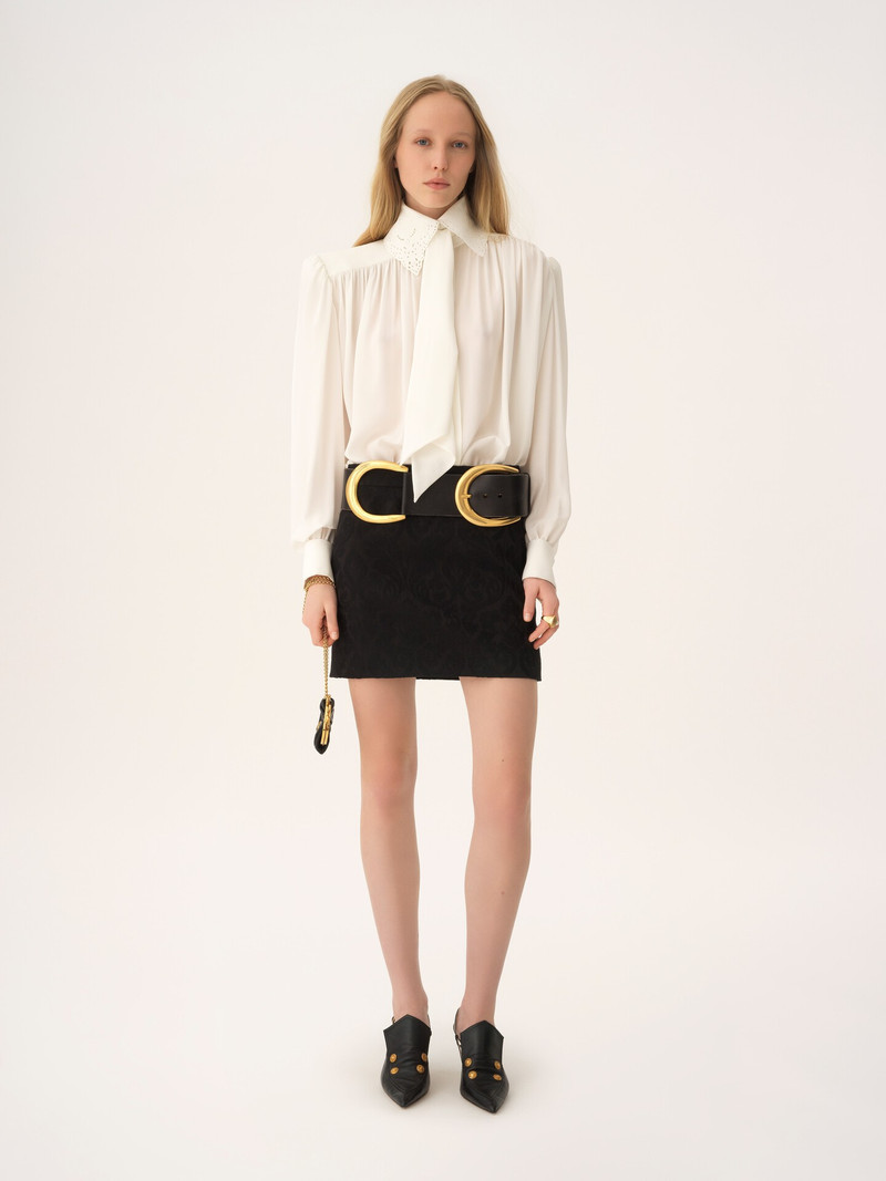 Chloé STRAIGHT MINI SKIRT IN A WOOL-MIX JACQUARD outlook