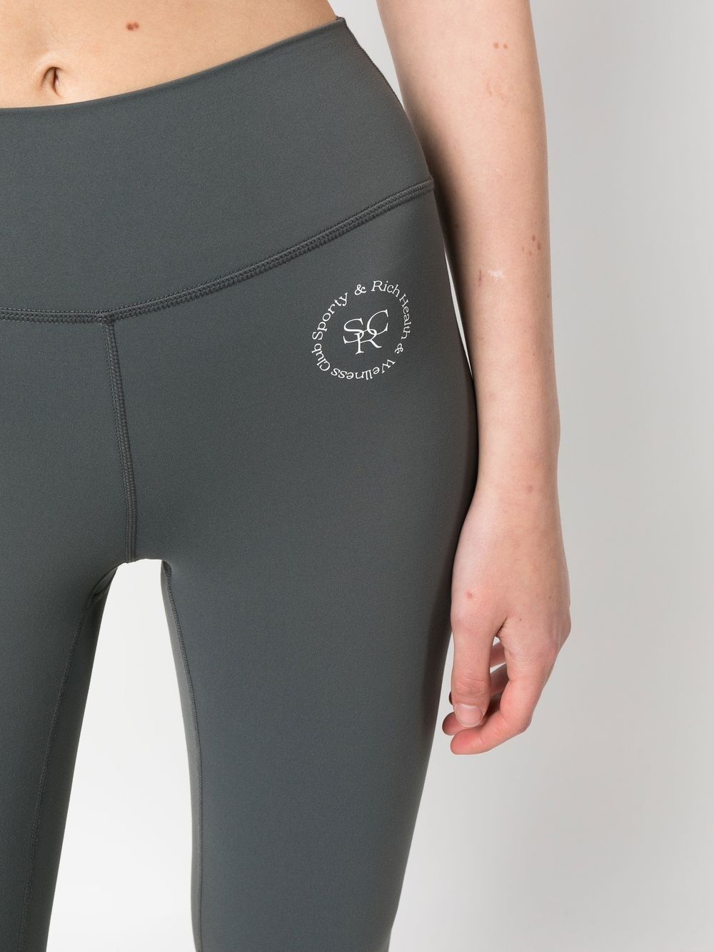 logo-print detail leggings - 5