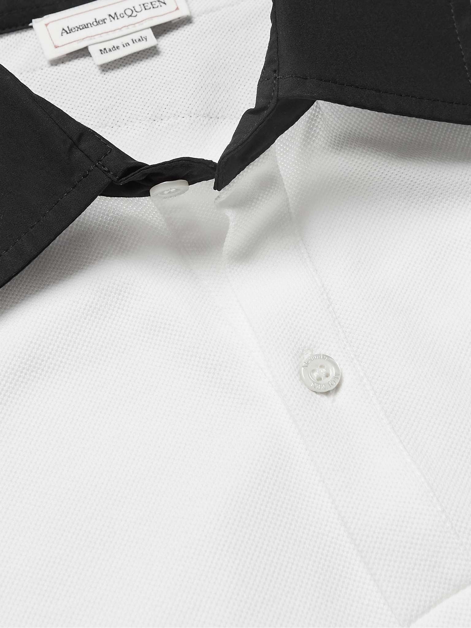 Harness-Detailed Cotton-Piqué Polo Shirt - 5