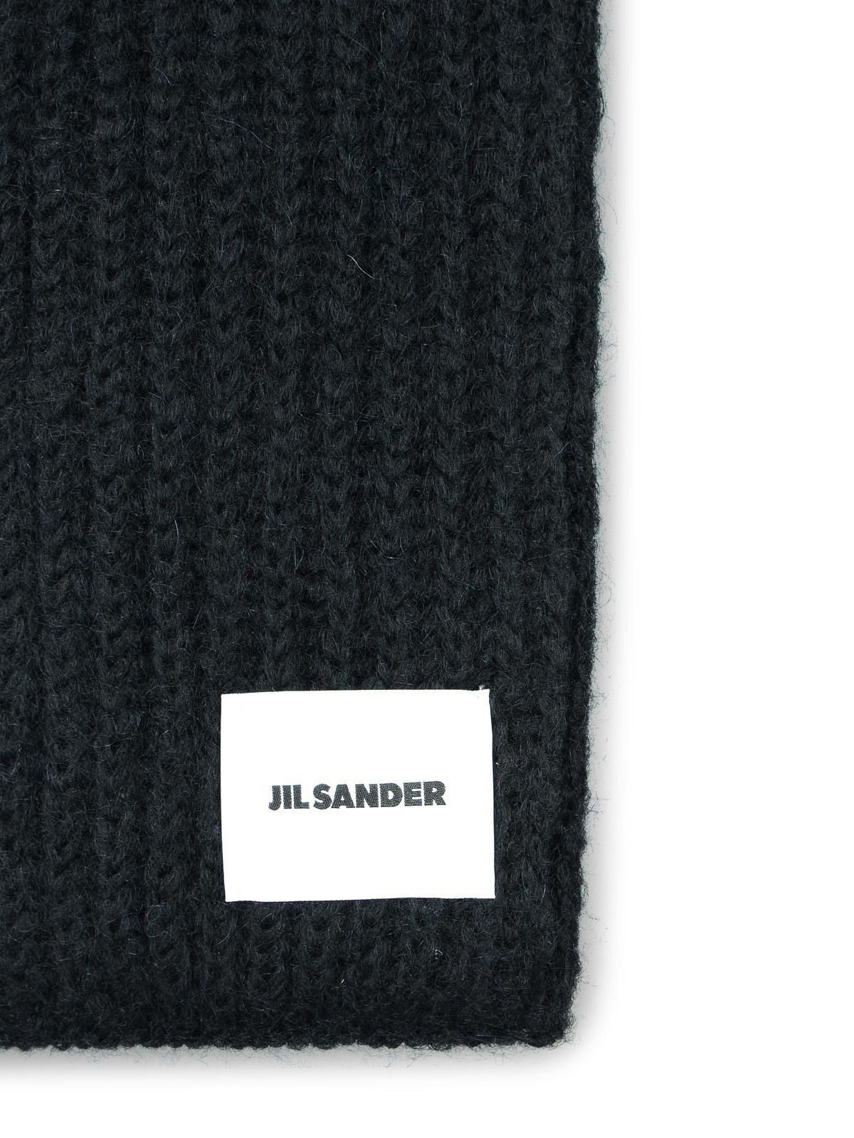Jil Sander Black Wool Blend Scarf Men - 3