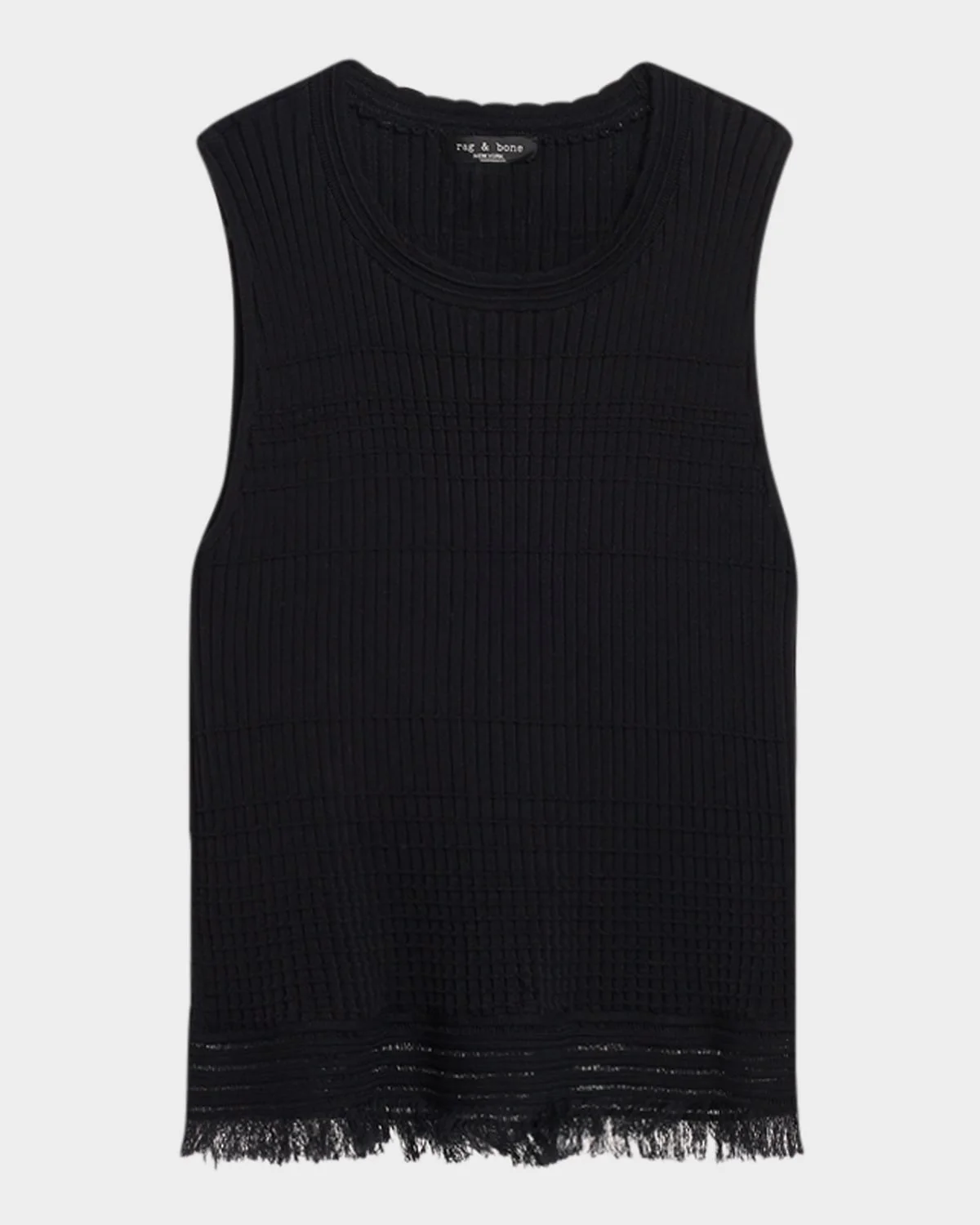 Ayan Knit Fringe Tank Top - 1