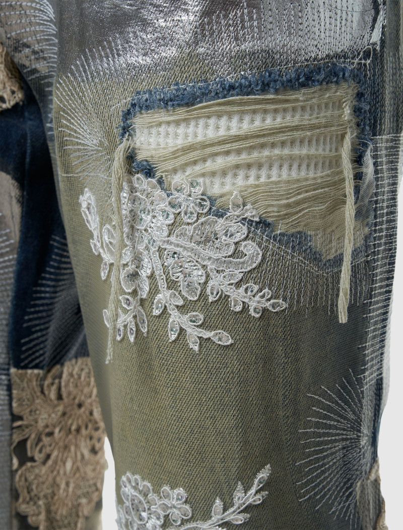 METALLIC LACE DENIM 2