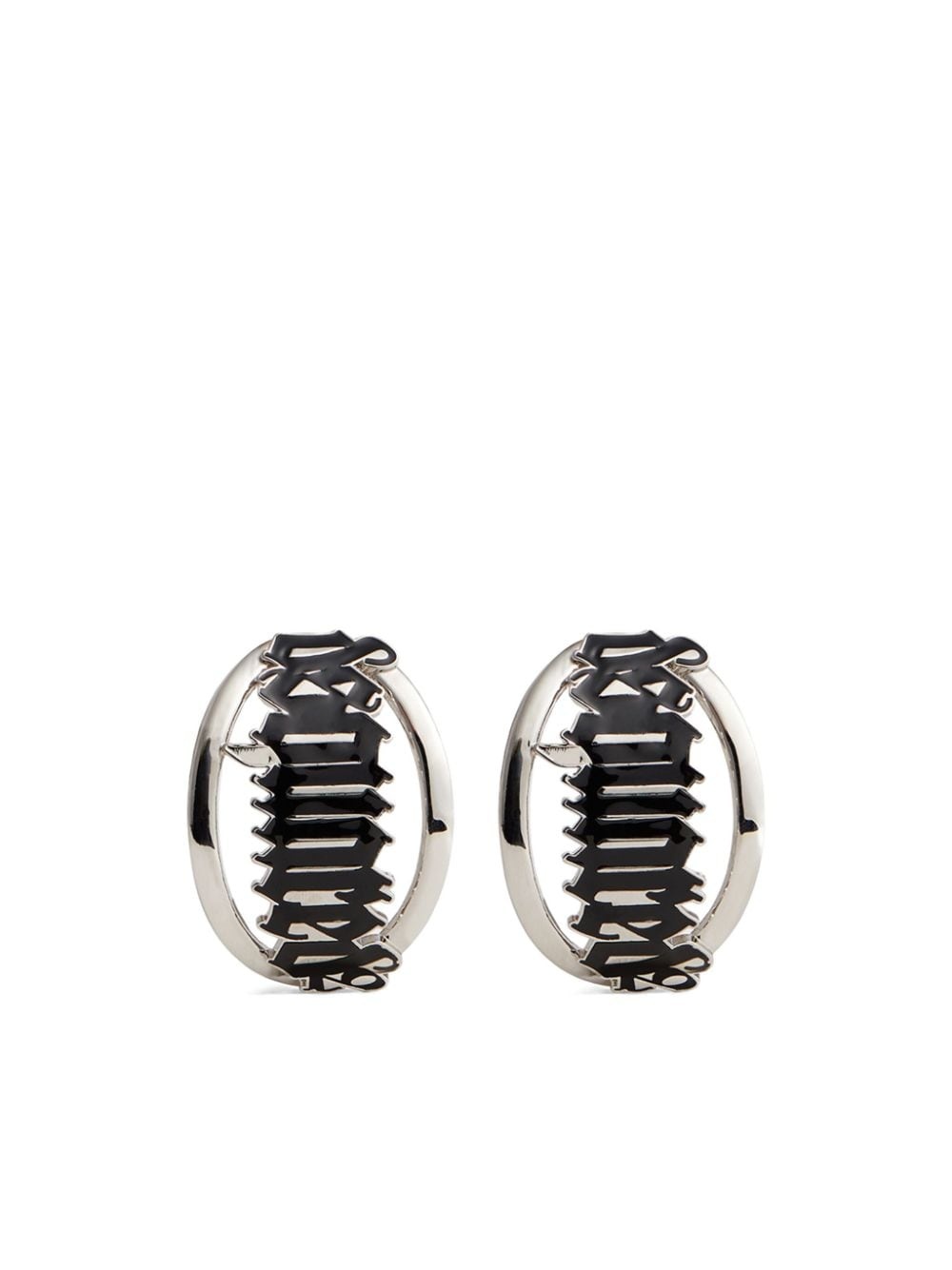 logo-plaque clip-on earrings - 1