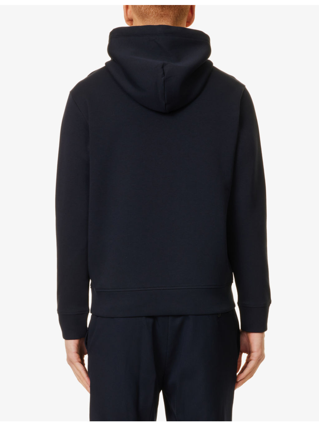 Logo-embroidered relaxed-fit stretch-cotton blend hoody - 4