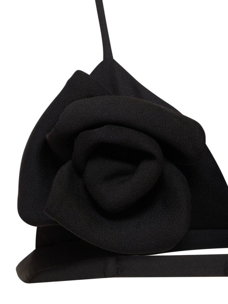 Wool & silk crepe couture triangle bra - 5