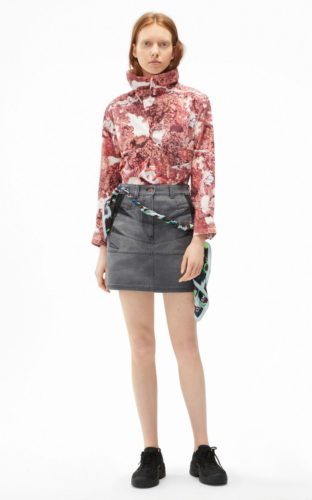 Denim mini skirt - 2