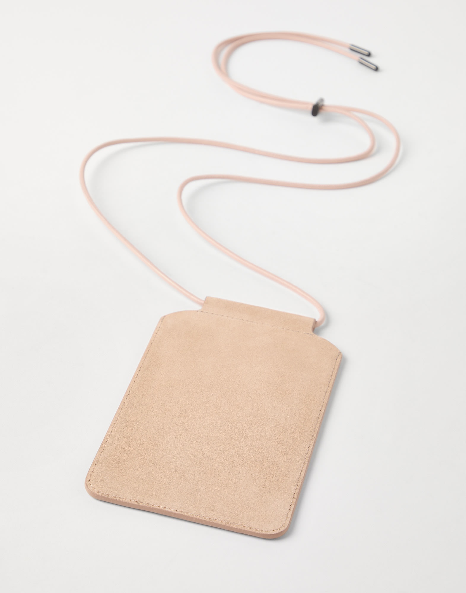 Suede phone bag with shiny trim - 2