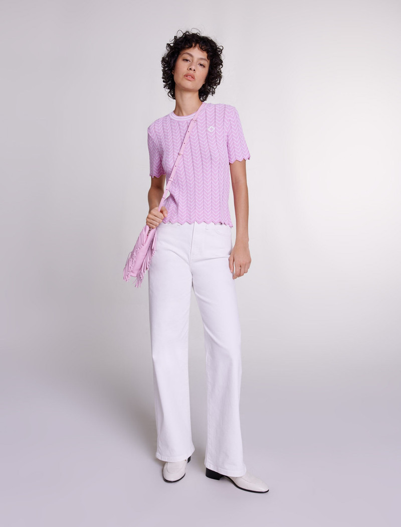 maje Openwork knit top outlook