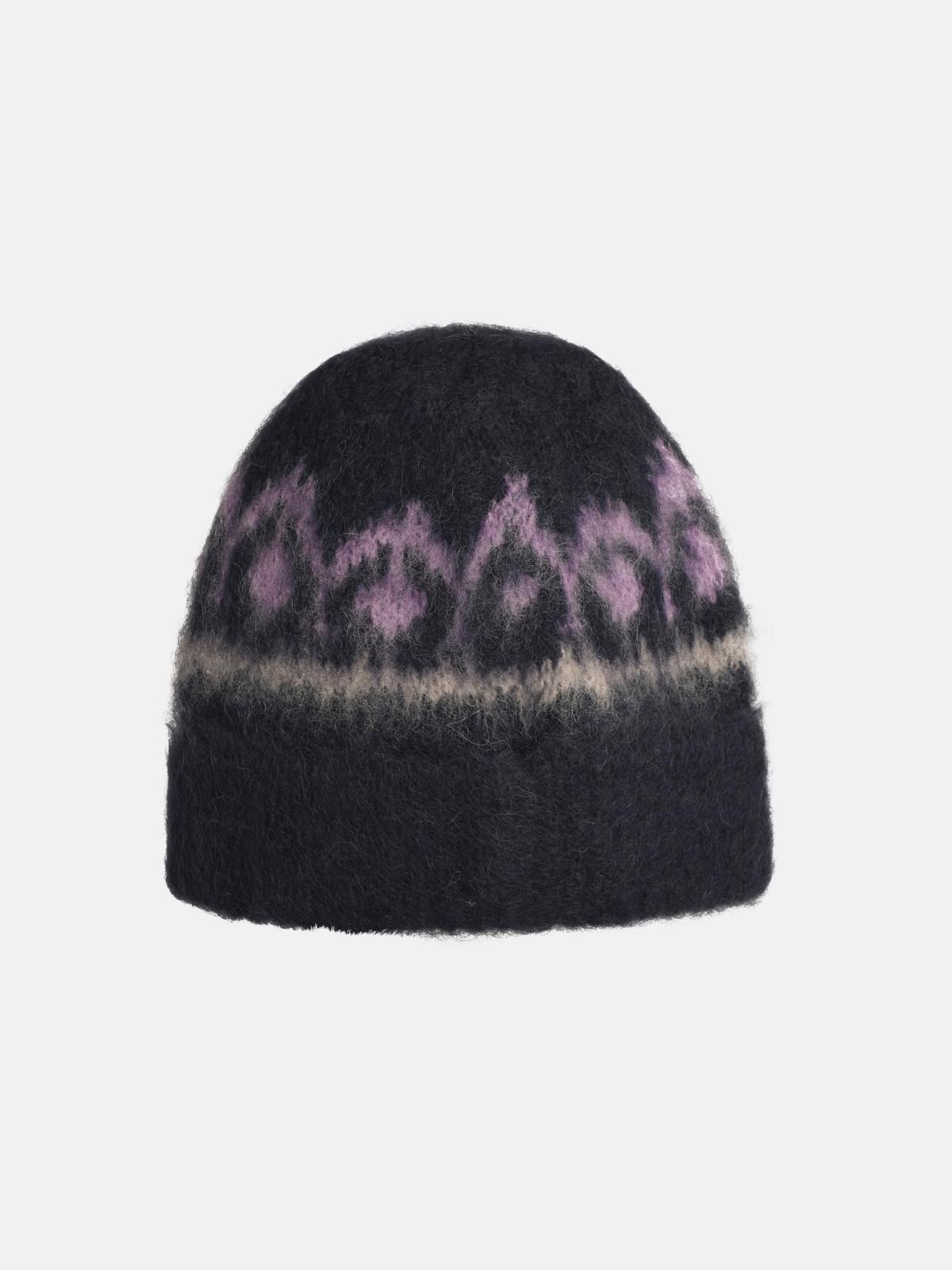 'DARANA' NAVY WOOL BLEND BEANIE - 2