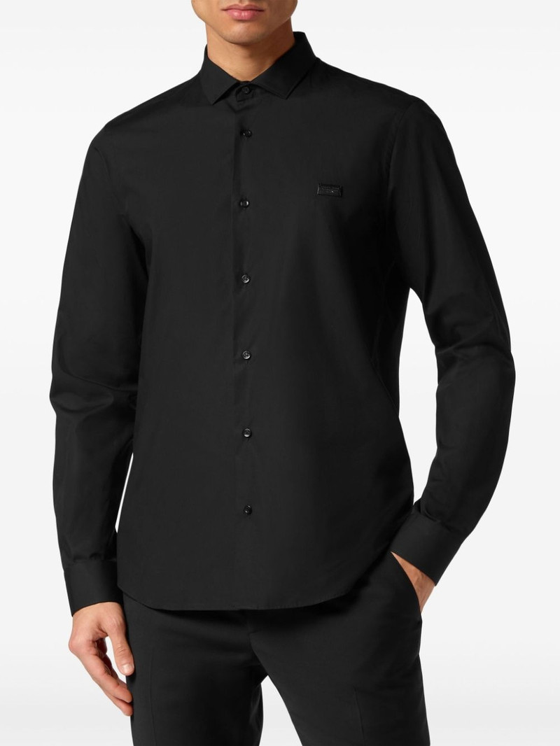 PHILIPP PLEIN tiger-print crystal-embellished shirt outlook