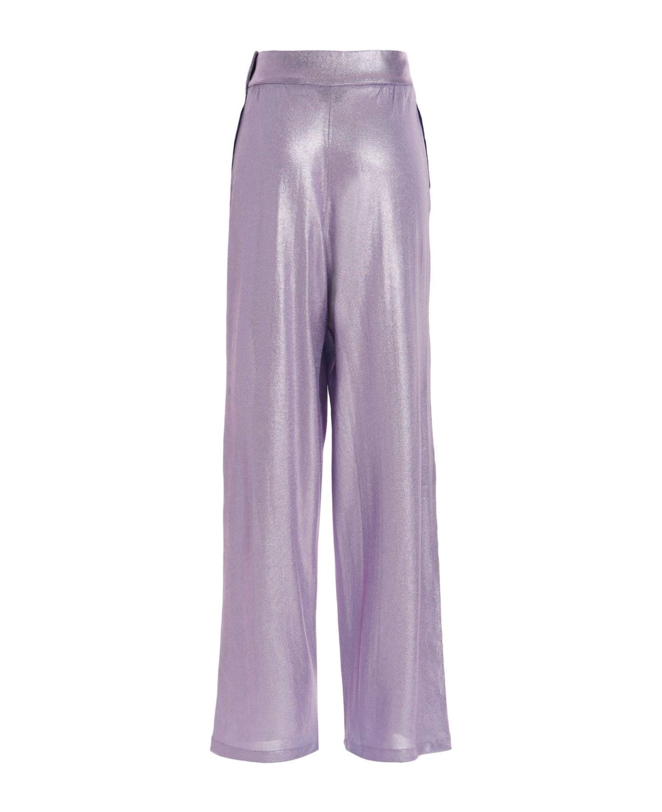 Highrise Metallic Effect Trousers - 1