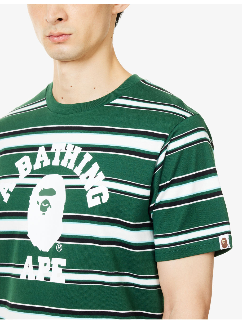 College Striped-Print Cotton-Jersey T-Shirt - 5