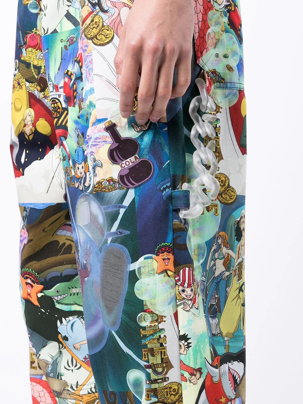 x One Piece comic-print trousers - 5